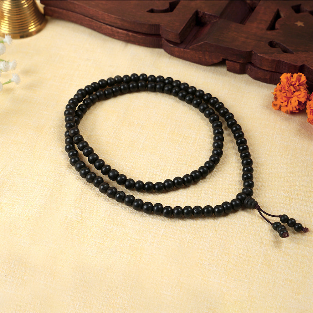 Karungali Mala 12mm with Sumeru Bead Energy Shield Govt Certified