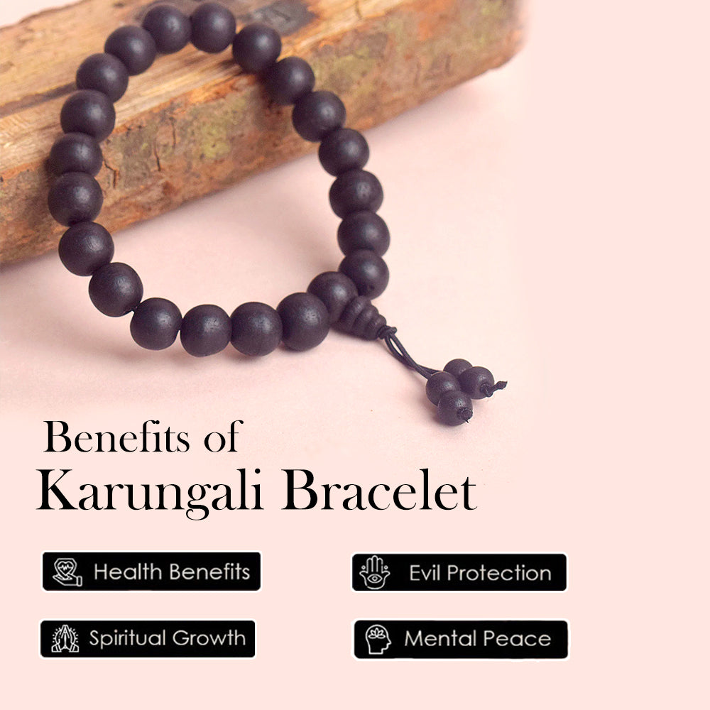 10mm Govt. Certified Karungali Bracelet with Gloss Finish