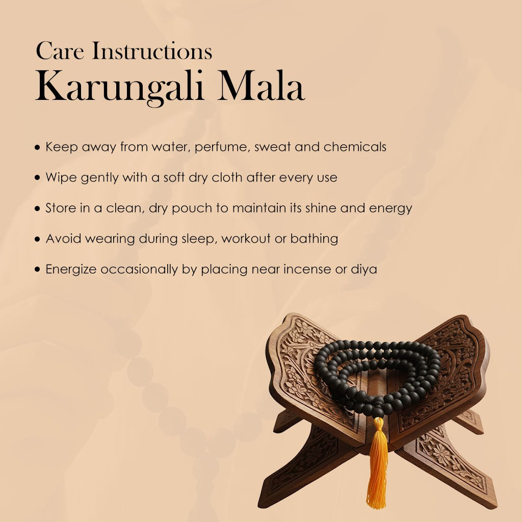 Karungali Mala Spiritual Protection & Focus Govt Certified Original