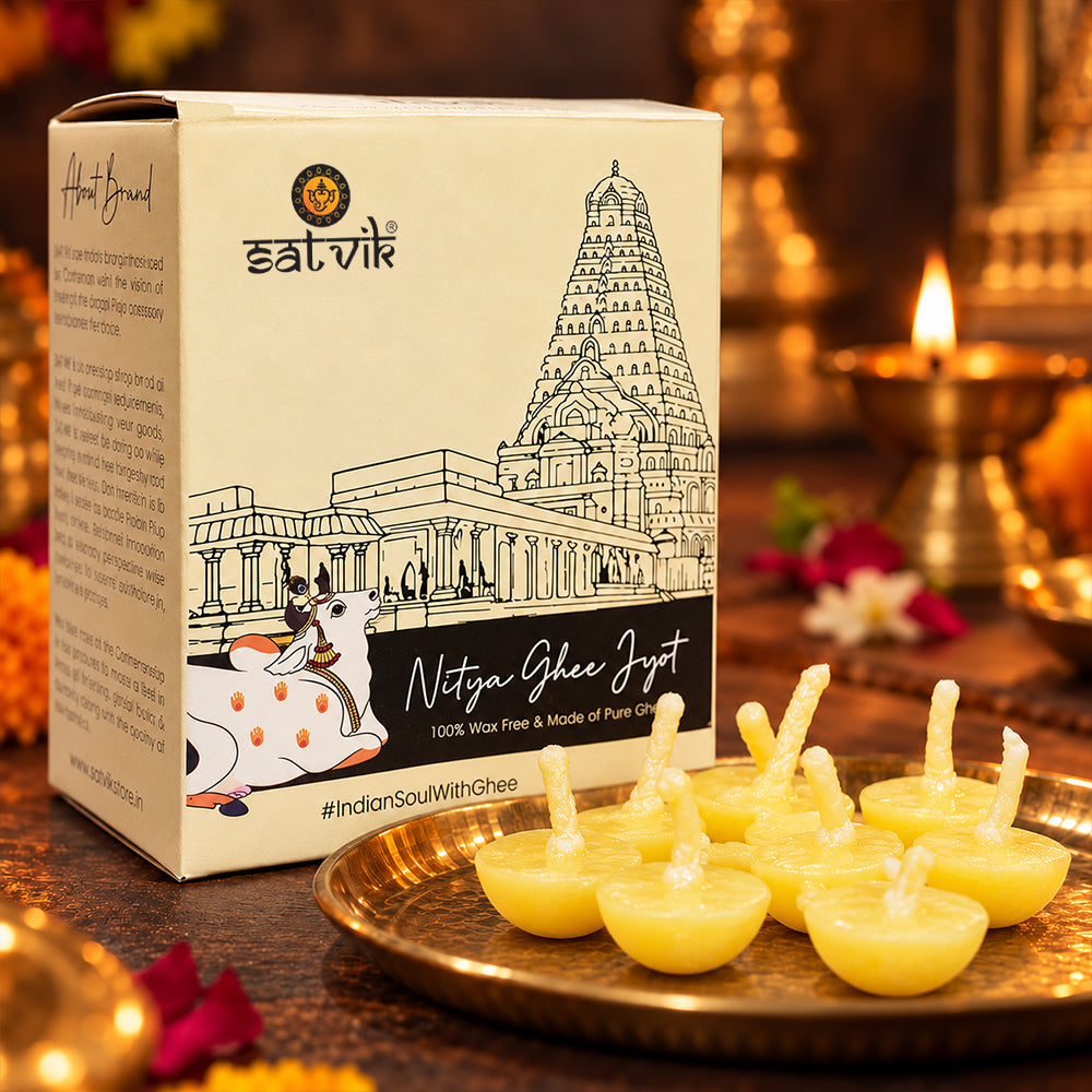 50 Pc Pure Cow Ghee Diya Wicks (Wax Free)