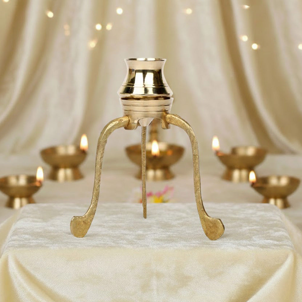 4 inch Sacred Brass Abhishek Stand for Shivling | India’s Largest Pooja Accessories Brand – www.satvikstore.in