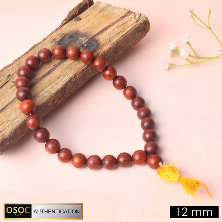 Authentic 12mm 27 Bead Red Chandan Money Mala crafted from pure red sandalwood for prosperity, spiritual power, and meditation rituals.
India’s Premium Jap Mala Store - www.satvikstore.in