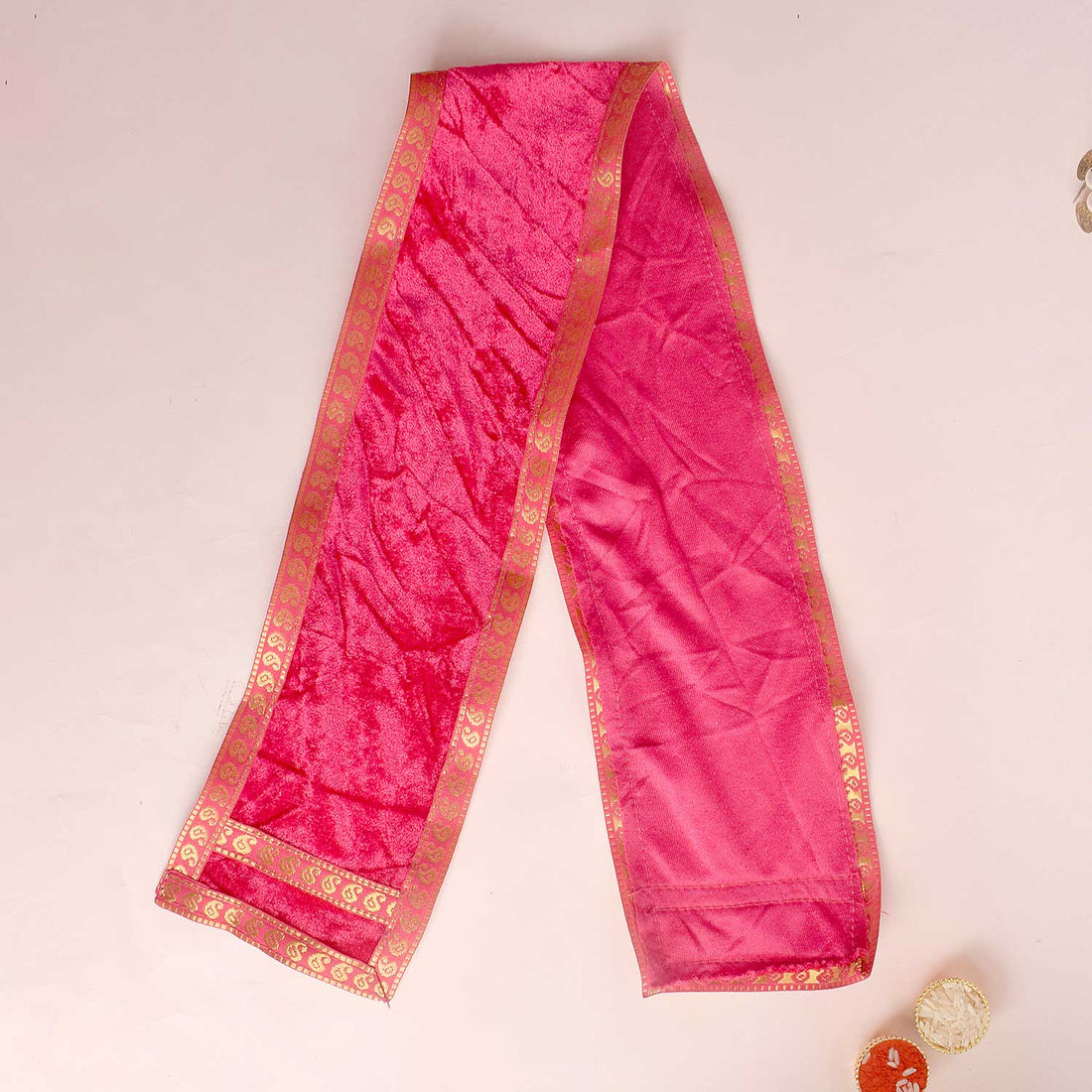 Beautiful pink Patka Dupatta | India’s Largest Pooja Accessories Brand – www.satvikstore.in