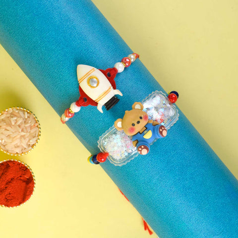 Set of 2 Cartoon-Themed Kids Rakhi with Roli Chawal and Ram Sita Stickers β Raksha Bandhan Gift Combo for Children. Indiaβs Largest Pooja Accessories Brand - www.satvikstore.in