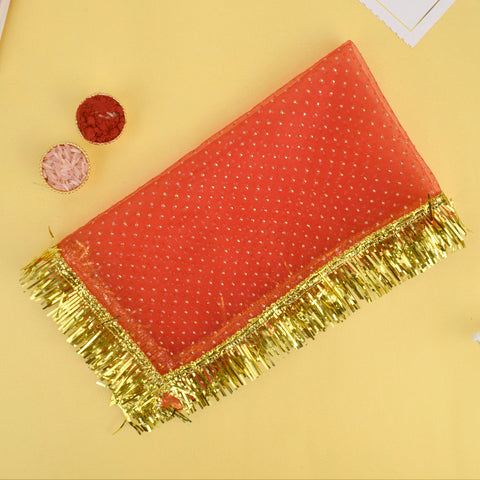 Traditional 18x10 inch Mata Chunni with charming dotted pattern for Mata idol decoration β Indiaβs Largest Pooja Accessories Brand β www.Satvikstore.in