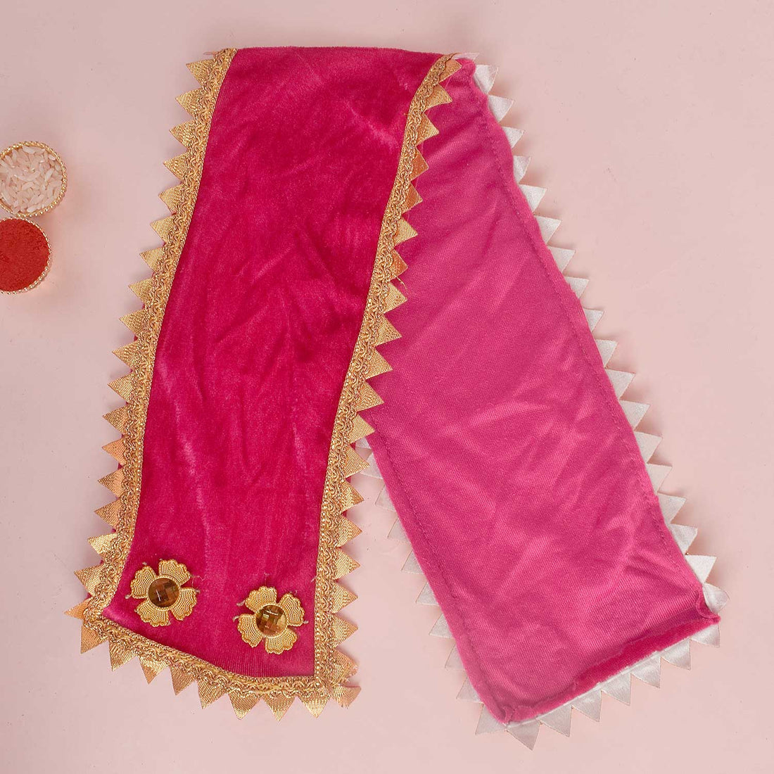 Elegant Pink Patka/Duppata | India’s Largest Pooja Accessories Brand – www.satvikstore.in
