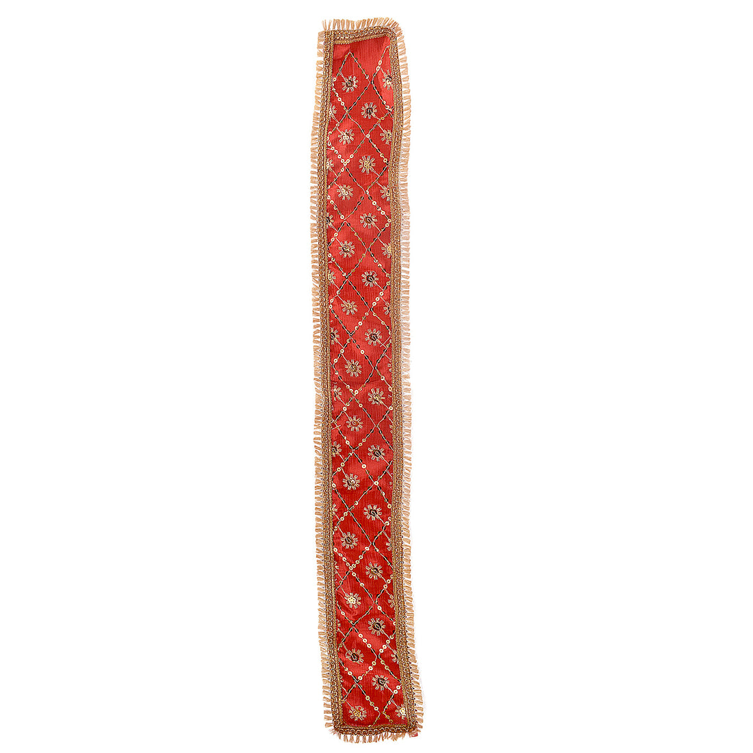 Red printed royal Patka or Angvastra | India’s Largest Pooja Accessories Brand – www.satvikstore.in