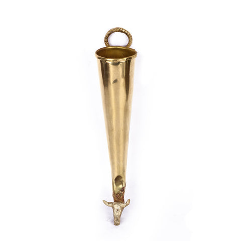 Brass Gaumukhi Shringi for God bath, traditional cow-faced vessel used in Hindu rituals for performing sacred abhishekam during pooja ceremonies. 
Indiaβs Largest Pooja Accessories Brand β www.satvikstore.in