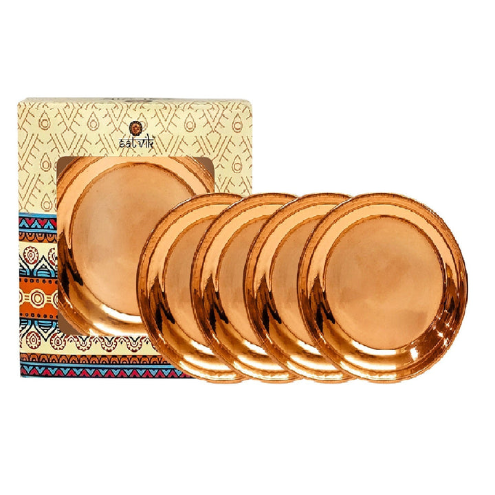 Copper Laddu Gopal Bhog Thali Set is an elegant offering plate designed for presenting prasad to Lord Krishna. Made from high-quality copper, it adds grace and purity to your spiritual rituals and pooja ceremonies β Indiaβs Largest Pooja Accessories Brand β www.satvikstore.in