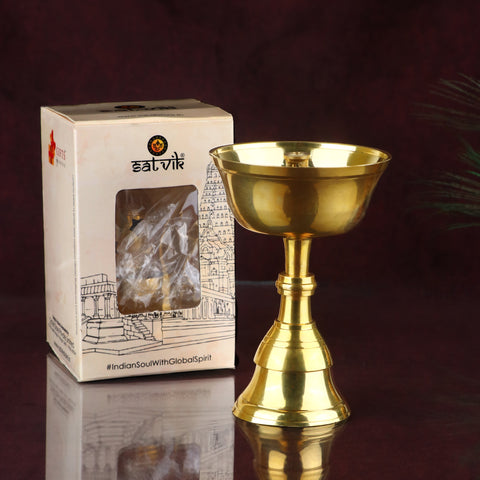 Large Brass Tibetan Butter Lamp Diya β Traditional Buddhist altar diya for spiritual rituals and offerings. Indiaβs Largest Pooja Accessories Brand β www.satvikstore.in