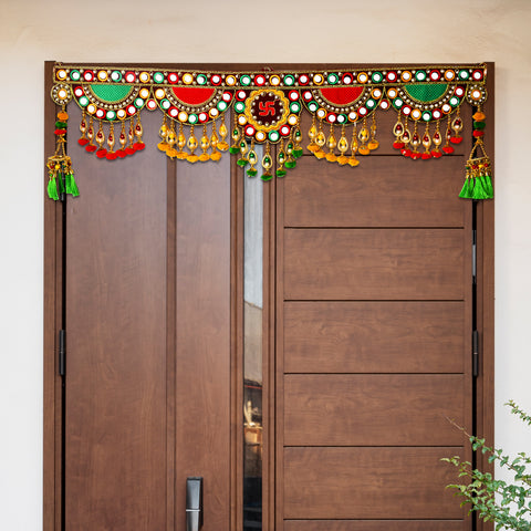 Embroidery and Mirror Work Toran For Home Wall Door Decoration