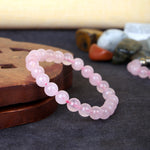 Rose Quartz Round Bead Bracelet Stylish Spiritual Wear