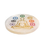 Selenite 7 Chakra Charging Plate Spiritual Healing Tool