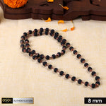 100% original and government certified 8mm Karungali mala with copper capping, ideal for meditation, spiritual protection, and positive energy. India’s Premium Jap Mala Store - www.satvikstore.in