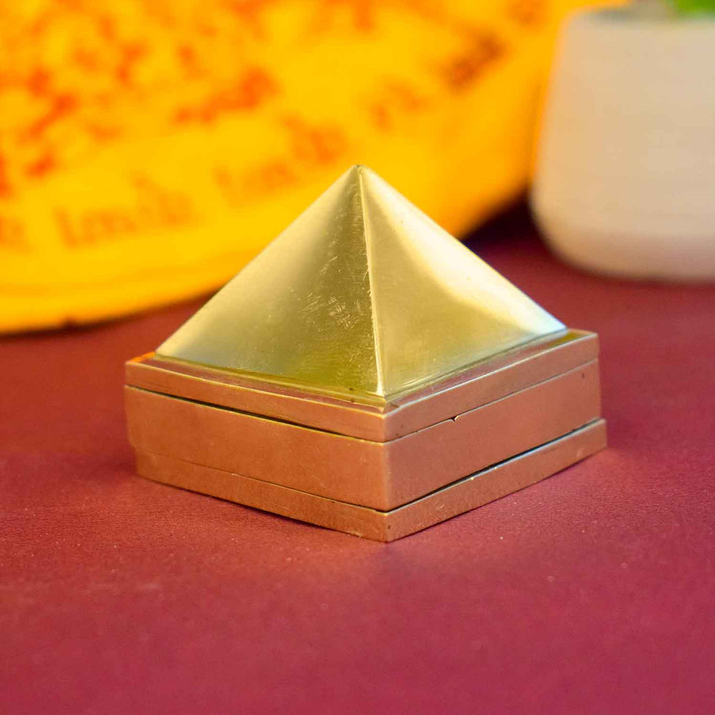 Pure Brass Pyramid for Vastu Correction, Energy Healing & Meditation – Satvikstore.in India’s Largest Pooja Accessories Brand - www.satvikstore.in 