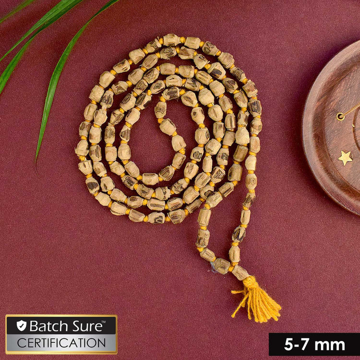 100% original Tulsi Kanthi Jaap Mala made from natural Tulsi wood for chanting meditation and spiritual devotion. India’s Largest Pooja Accessories Brand – www.satvikstore.in
