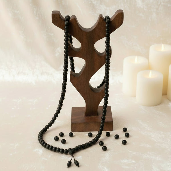 Karungali Mala 10mm with Sumeru Bead Spiritual Protection Govt Certified