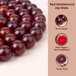 Certified 18mm 100% Original Authentic Pure Red Sandalwood Jap Mala (Andhra Pradesh)
