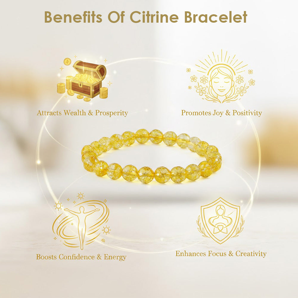 Citrine & Black Obsidian Evil Eye Bracelet Combo with Hare Krishna Hare Rama Pendant