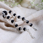 8mm Silver Plated Karungali Bracelet with Big Bead Govt Certified