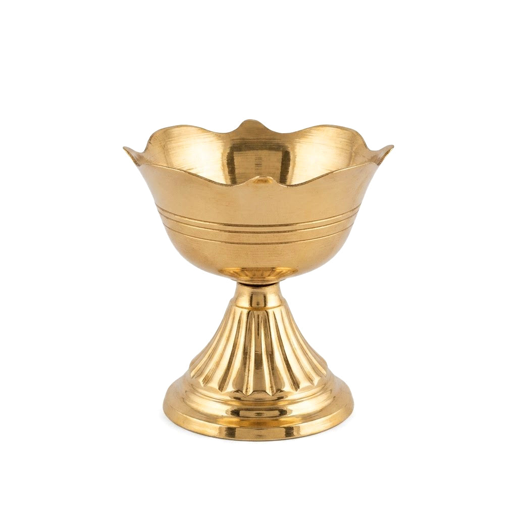 Handcrafted Floral Akhand Brass Rose Diya