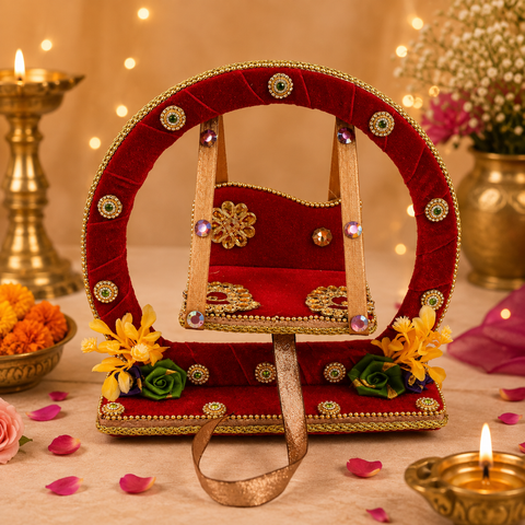Decorative Laddu Gopal Ji Jhula - Divine Swing Small