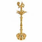 44 Inch Brass Kerala Peacock Samai Deepam Inauguration Lamp