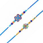 Floral and Clover Evil Eye Designer Rakhi (Set of 2)