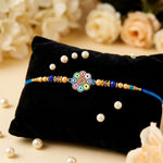Elegance Circular Enamel Mosaic Art Rakhi