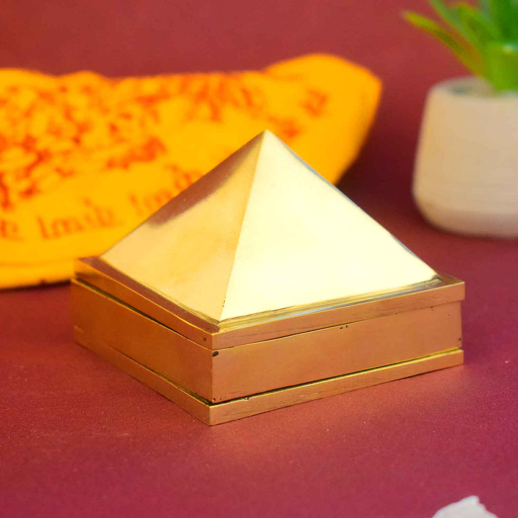 Pure Brass Pyramid for Vastu Correction, Energy Healing & Meditation – Satvikstore.in India’s Largest Pooja Accessories Brand - www.satvikstore.in 