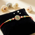 Elegance Pastel Enamel Mosaic Pattern Rakhi