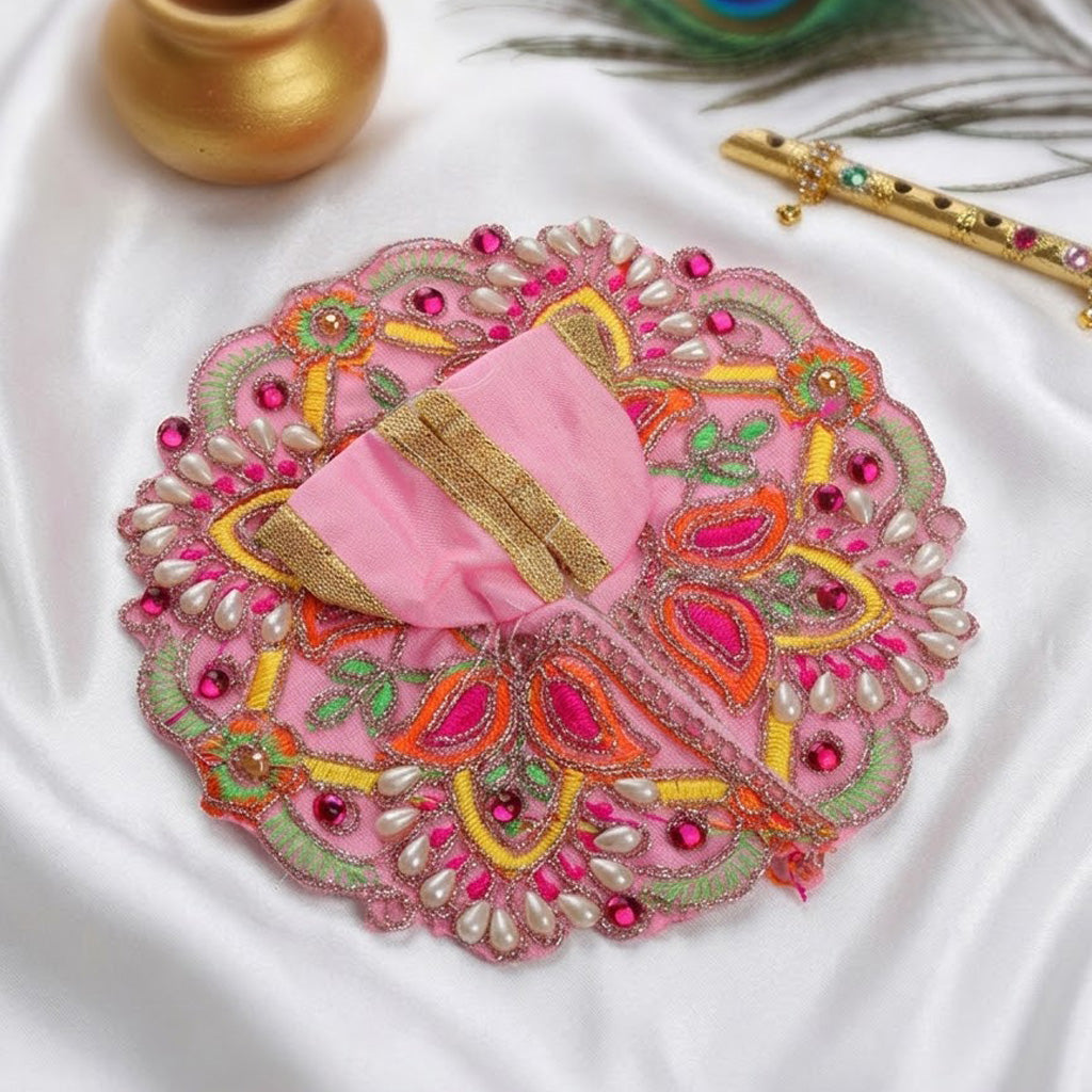 Size 2 Colour Stones Embroidered Laddu Gopal Dress