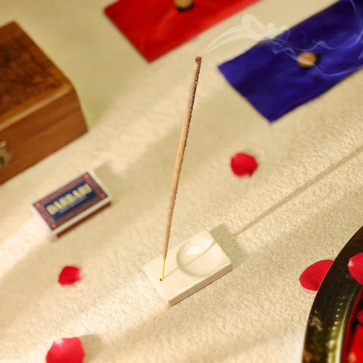 Darbari incense sticks with red and blue fragrance variants