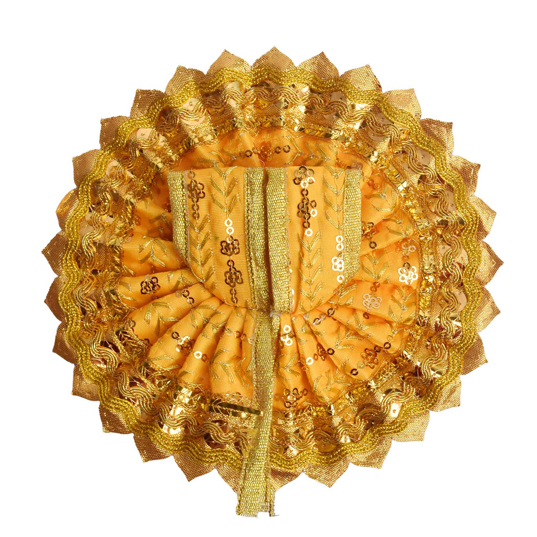 Royal Golden-Yellow Embroidered Laddu Gopal Dress