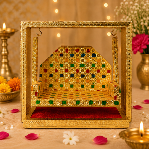 Elegant Menakari Laddu Gopal Ji Jhula
