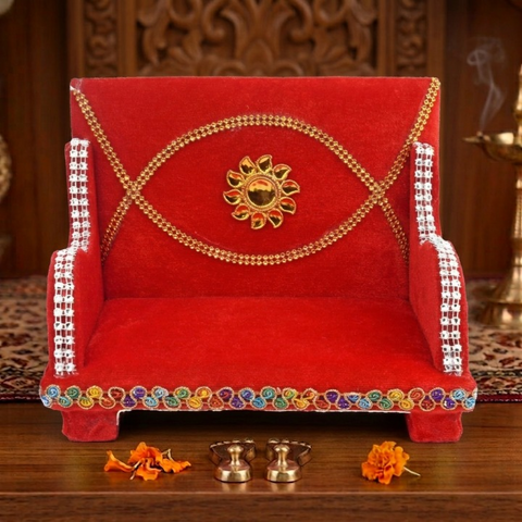 Luxurious Laddu Gopal's Velvet Singhasan