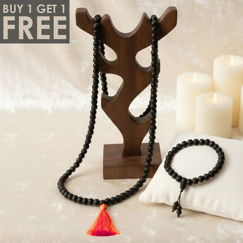 8mm Govt. Certified original Karungali Mala – 108+1 Beads for Japa & Focus