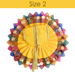 Laddu Gopal Yellow Dress with Multi-Color Sequined Border