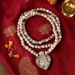 100% Original Tulsi Neck Mala with Radha Krishna Locket Charm