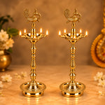 32 Inch Brass Kerala Peacock Samai Deepam Inauguration Lamp