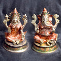 Beautiful handcrafted brass Lakshmi Ganesh idol for home temple and festive pooja. India’s Largest Brass Idols Brand - www.satvikstore.in