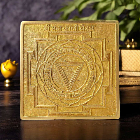 Asht Dhatu Shree Mahakali Yantra featuring powerful protective geometry, crafted for spiritual defense, fear removal, and divine blessings of Goddess Kali. India’s Largest Pooja Accessories Brand - www.satvikstore.in



