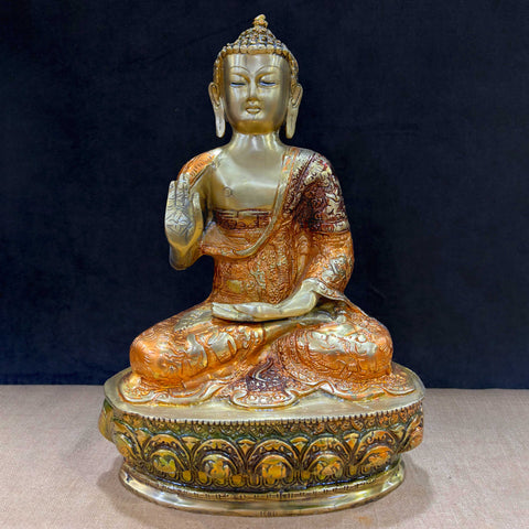 12.2 Inch Brass Buddha Sculpture: A Timeless Piece for Spiritual Harmony