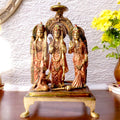  Large Brass Idol of 19.4 Inch Exquisite Brass Ram Darbar Idol. This Majestic Brass Ram Darbar Idol beautifully captures the essence of divinity and royalty. Crafted with intricate detailing, it showcases Lord Ram in a regal pose, symbolizing strength, devotion, and grace.  India's Largest Puja Accessories Brand - Satvik
