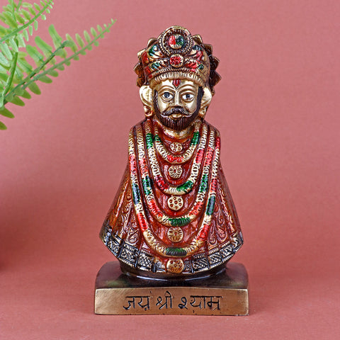 6.8 Brass Shree Khatu Shyam Ji Idol