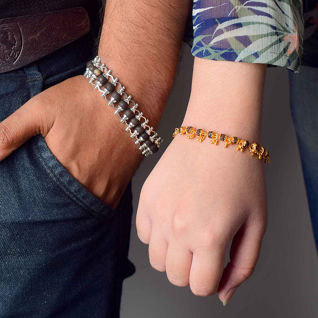Govt. Certified Silver & Gold Plated Bracelet Combo – Premium IGP Coating