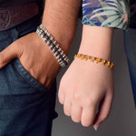 Govt. Certified Silver & Gold Plated Bracelet Combo – Premium IGP Coating