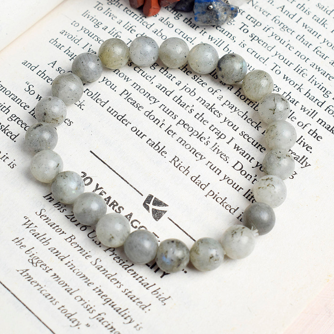 Natural Certified Labradorite Crystal Bracelet for Reiki Healing 8 MM