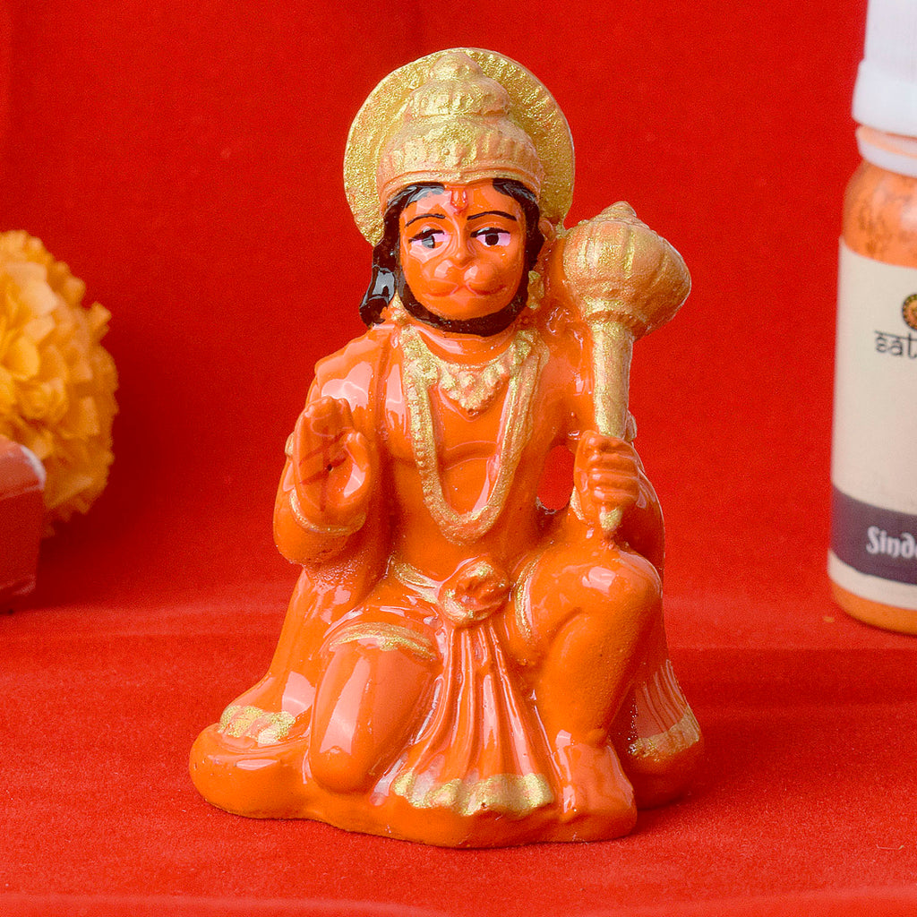 Sitting Hanuman Idol Puja Store Online Pooja Items Online Puja Samagri Pooja Store near me www.satvikstore.in