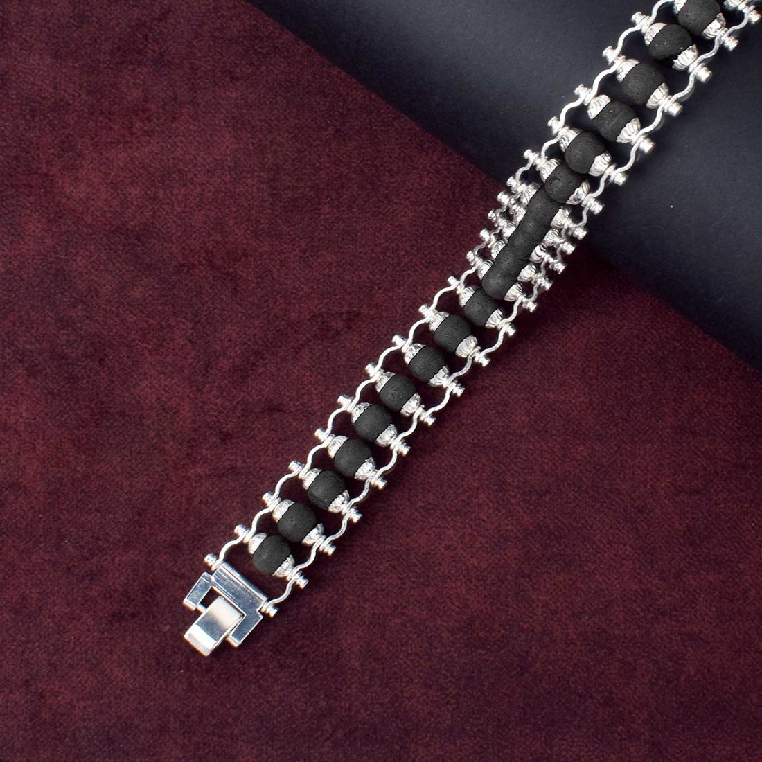 Silver Plated Karungali Bracelet – Govt Certified Premium IGP Spiritual Wear